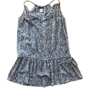 J.Crew XS cotton light brown animal print tunic